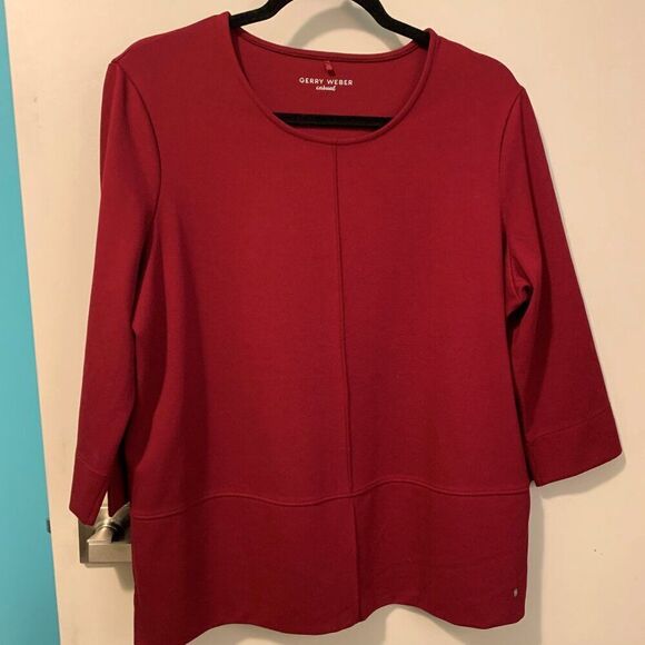 Lily Morgan Sz 9 burgundy faux suede pump, gold heel detail, never worn - Picture 13 of 16